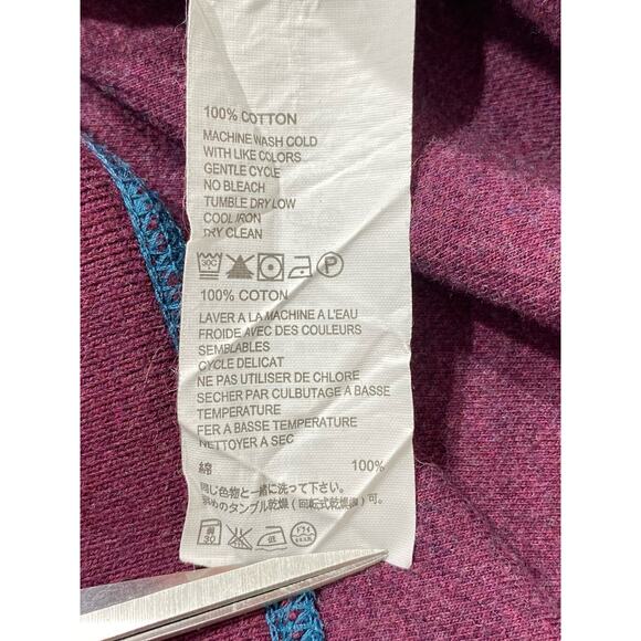 Tommy Bahama Mens 1/4 Zip Pullover Sweater Sz Large Reversible Teal Blue Purple - Picture 5 of 10